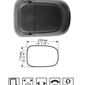 Hongli Rearview Mirror – New Auman ETX Rearview Mirror Reversing Mirror SL-633