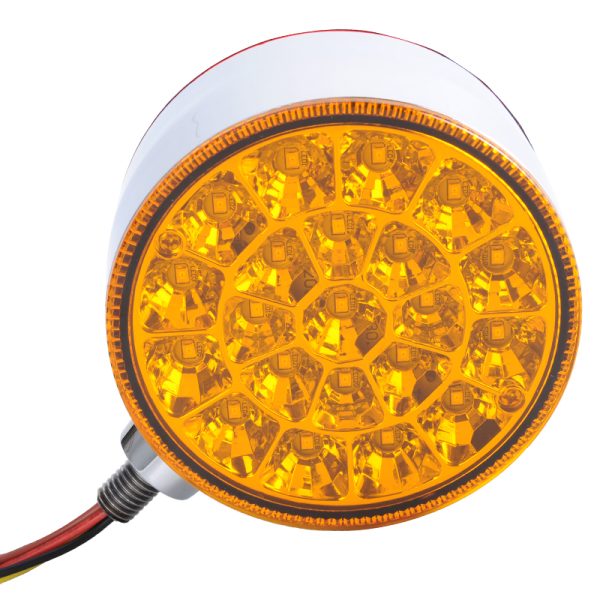 Powerful-double-sided Round Light American Truck LED Rear Tail Light Car Light 42 Lamp Beads Red and Yellow Double-sided Light SD-2055 - Image 6