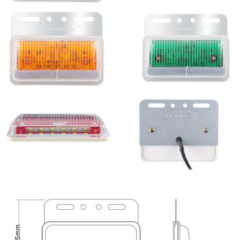 Powerful-truck Side Light with Illuminated Ground Highlight Waterproof Trailer Car Waist Light Side Light Multifunctional LED Car Side Light SD-4010A