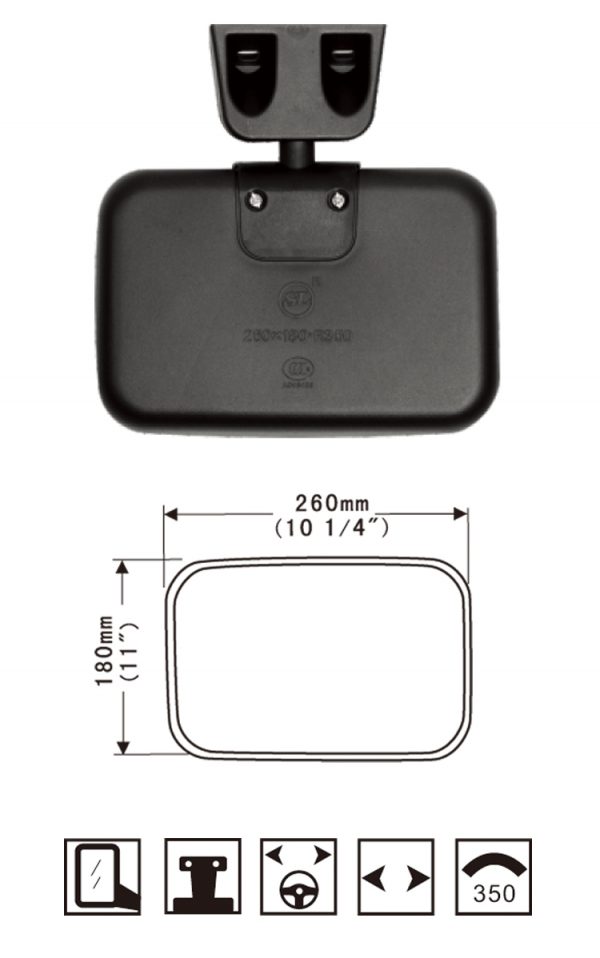 Hongli Rearview Mirror - New Auman ETX Door Mirror Rearview Mirror Rear View Mirror SL-635 - Image 3