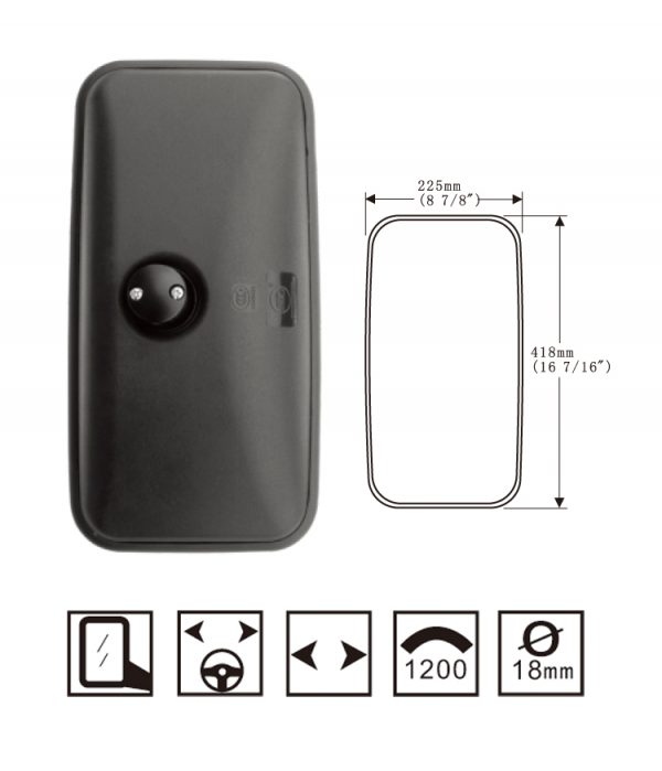 Hongli Rearview Mirror - suitable for Ouman Howo Heavy Truck Rearview Mirror SL-798 - Image 6