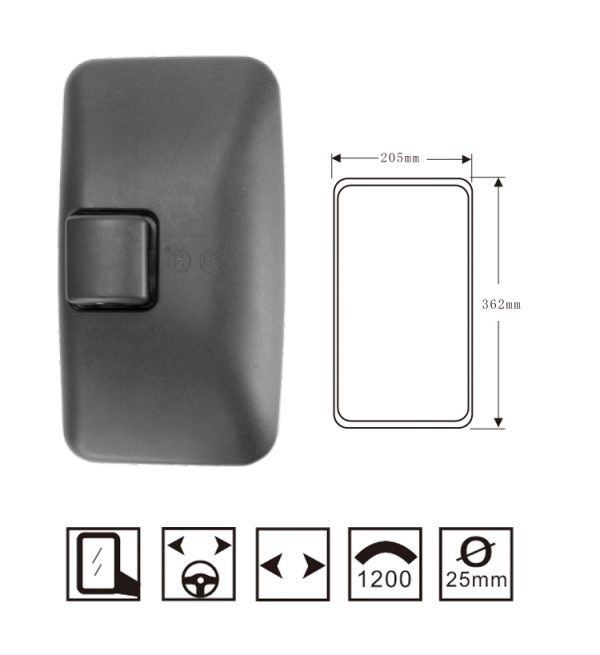 Hongli Rearview Mirror - Applicable to HOWO Heavy Duty Truck Ace Car Rearview Mirror SL-205 - Image 6