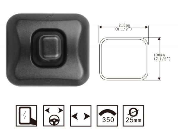 Hongli Rearview Mirror - Suitable for Valin Heavy Truck Jiefang Sailong Automobile Rearview Mirror SL-620 - Image 2