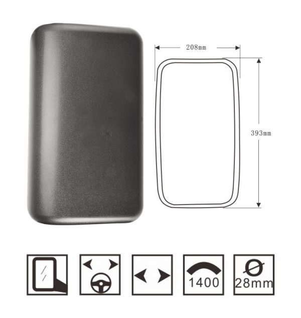 Hongli Rearview Mirror - suitable for Delong M3000 Heavy Truck Rearview Mirror SL-673R/L - Image 7