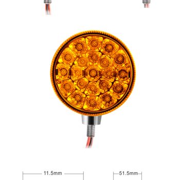 Powerful-double-sided Round Light American Truck LED Rear Tail Light Car Light 42 Lamp Beads Red and Yellow Double-sided Light SD-2055