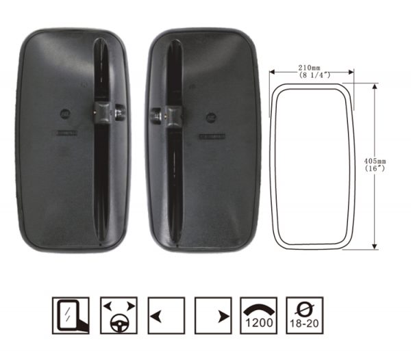 Hongli Rearview Mirror - Applicable to Rearview Mirror of Chenglongwang Heavy-duty Vehicle SL-799 - Image 2