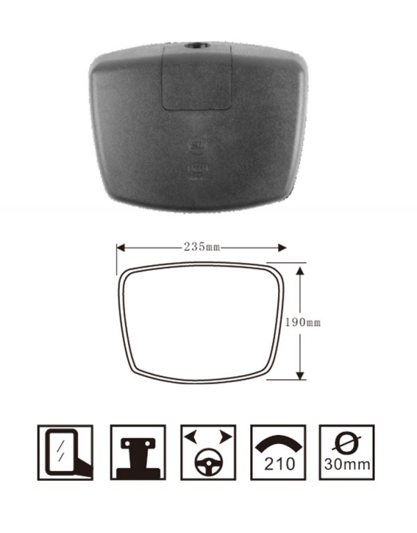 Hongli Rearview Mirror - suitable for Delong X3000 Door Mirror SL-201 - Image 3