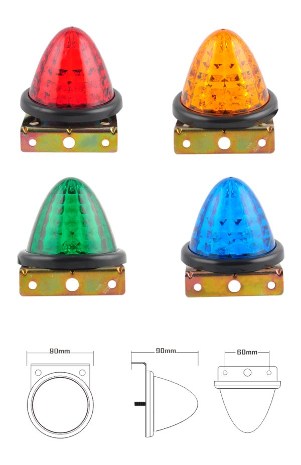 Powerful-Diamond Side Light Truck Trailer LED Wotou Beacon Light Side Light Warning Light SD-4001 - Image 8