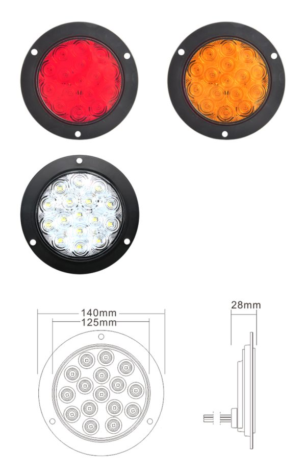 Powerful-American Truck Independent Small Round Light Foreign Trade Light LED Rear Light SD-2020 - Image 7
