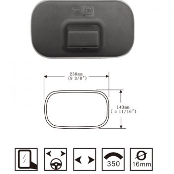 Hongli Rearview Mirror – Suitable for 09 Dongfeng Xiaobawang Car Rearview Mirror SL-652