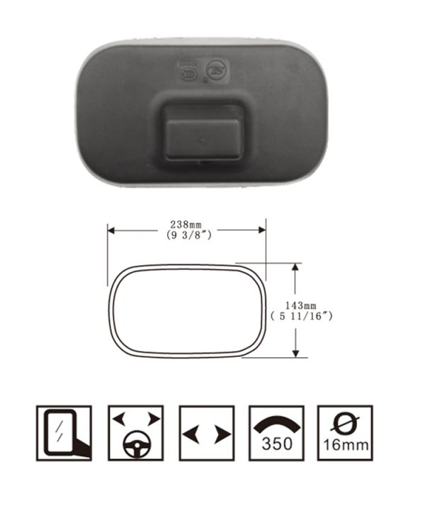 Hongli Rearview Mirror - Suitable for 09 Dongfeng Xiaobawang Car Rearview Mirror SL-652 - Image 3