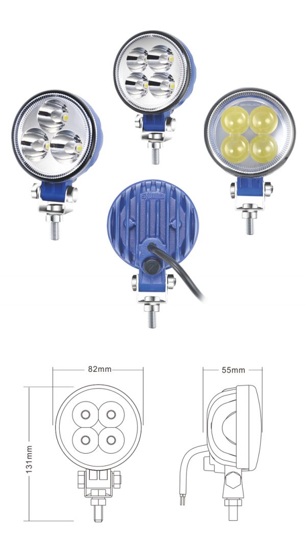 Strength-3-bead Reflector, 3-bead Round Lens, 4-bead Reflector, 4-bead Round Lens, 4-bead oval lens, 3-inch high-power LED spotlight, white and yellow light SD-3301~SD3305 - Image 6