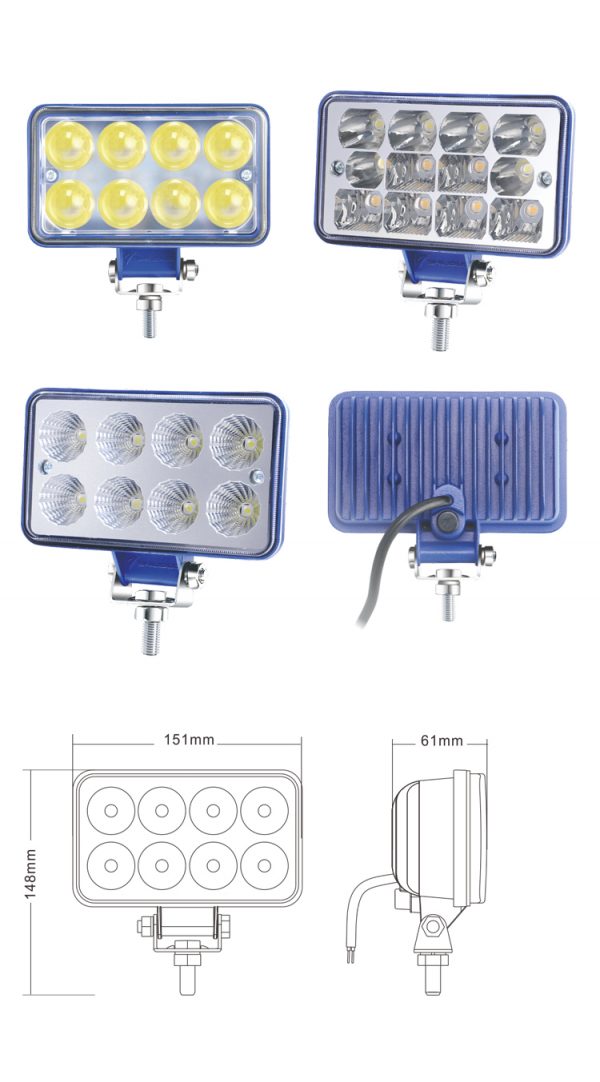 Strength-4 inch 8-bead rectangular lens 12-bead far and near light rectangular reflective cup floodlight 8-bead reflective cup SD-3401, SD-3405, SD-3406 - Image 3