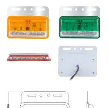 More strength-car truck signal lights with side lights red, yellow, white and blue colorful universal lights SD-4020