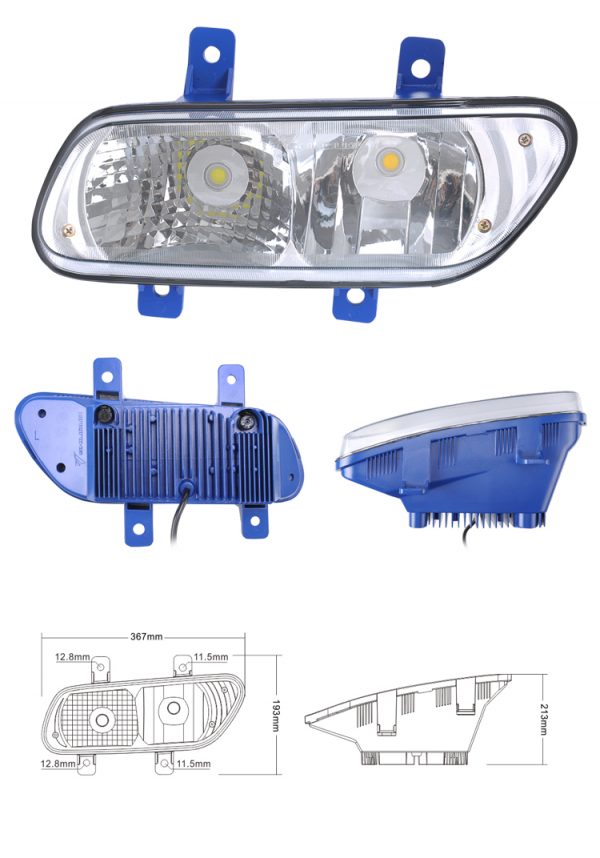 More strength-new aluminum metal bottom case warm white fog light high beam light white fog light high beam SD-6520 - Image 5