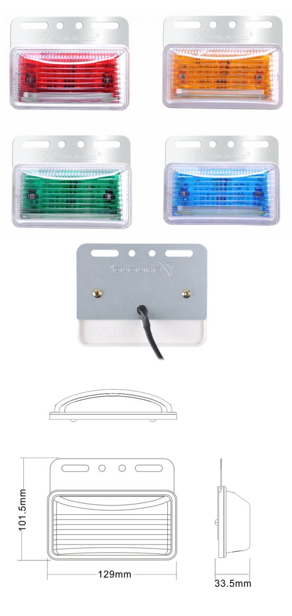 Strength - truck led side light 24v super bright waterproof multi-function 12v car colorful tire width waist side light SD-4021 - Image 6